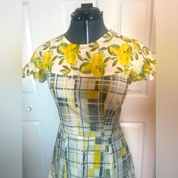 Custom made Lemon Plaid Summer Dress - Picture 9 of 13
